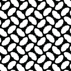 Seamless vector pattern in geometric ornamental style. Black and white pattern.