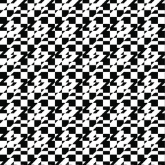 Seamless vector pattern in geometric ornamental style. Black and white pattern.