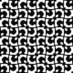 Seamless vector pattern in geometric ornamental style. Black and white pattern.