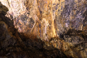 Algar Do Carvao the magma chamber of the volcano Guilherme Moniz, Terceira Island, Azores