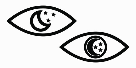 Trendy night vision icon with a star. Vector icon.