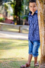 little child playing in the park