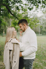 Fototapeta premium Beautiful couple spend time outside