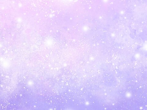 Pink Galaxy Pastel Sky With Sparkle Stars Background