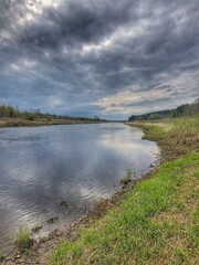 clouds over the river