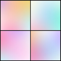 Gradient square devided in four parts.