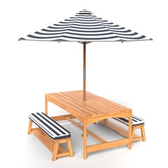 3D Illustration of a Patio Set