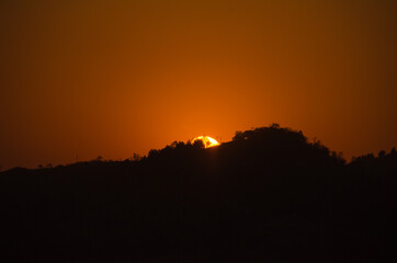 sunset in the mountains