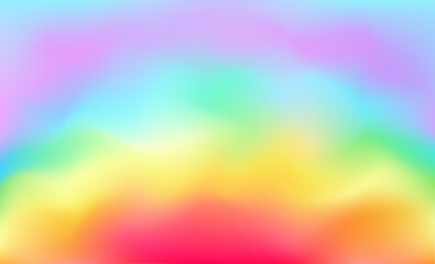 Rainbow cute sky for princess vector background.