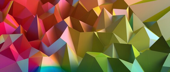 Mosaic triangular low poly style abstract geometric background