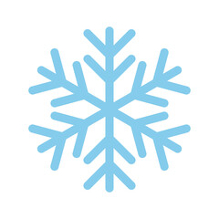 Snowflake icon isolated on white background