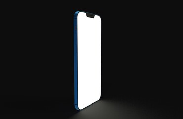 phone 3d illustration mockup smartphone.dark 3d