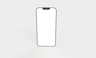 smartphone  With Blank Screen in 3d