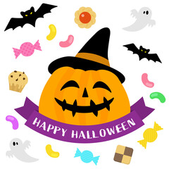 ハロウィンのかわいいベクターイラスト素材