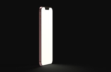 smartphone  With Blank Screen in 3d