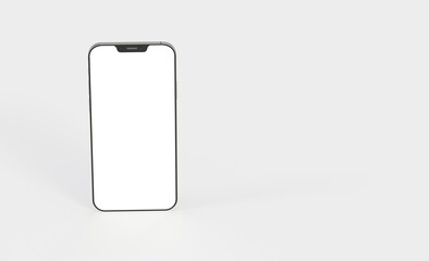smartphone  With Blank Screen in 3d
