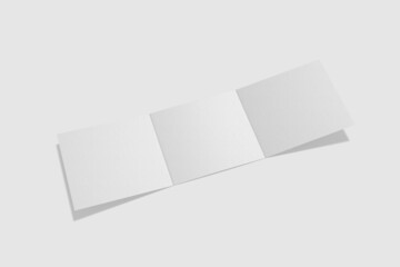 Square trifold brochure mockup