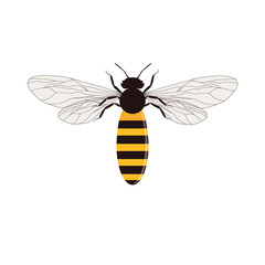 Graphic of royal bee on white
