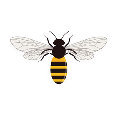 Royal bee vector design on white