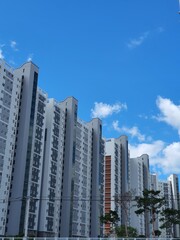 Architecture, sky and architecture. Background, clouds., sunny weather