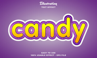 Fototapeta premium candy editable text effect template with abstract style use for business brand and company logo 