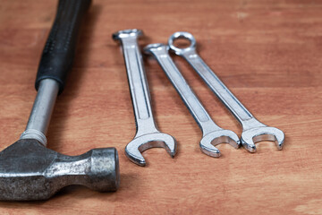hammer and wrench set for building and furniture assembly