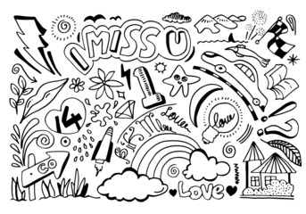 Hand drawn creative art doodle design concept, business concept illustration and it can also be for wall graffiti art.