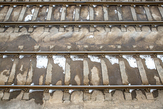 railway track rails parallel background railway, shipping