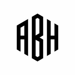 Initial three letter ABH logo hexagon