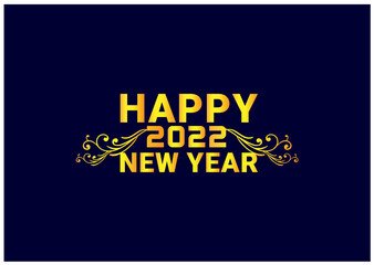 2022 Happy New Year Logo Text Design Template 13