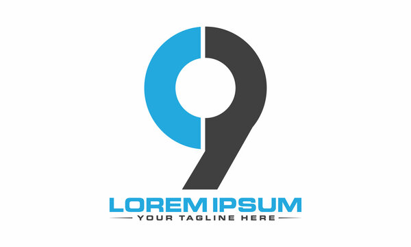 The Best Design O9 logo unique modern minimalist simple creative abstract and vector