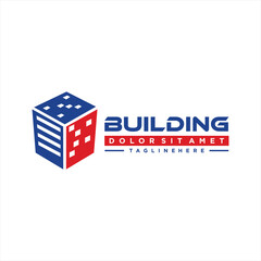 Building City Landmark Usa Business Logo Template Flat Architecture