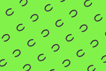 ooblique lines horseshoe symbol of good luck on isolated background