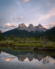 Three Sisters mountain in Kananaskis Country