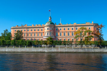 The old Mikhailovsky (Engineering) Castle on Fontanka, september day. Saint Petersburg, Russia