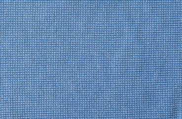 Blue fabric towel pattern surface texture. Close-up of material for design decoration background