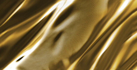 Abstract gold color Satin Silky Cloth for background