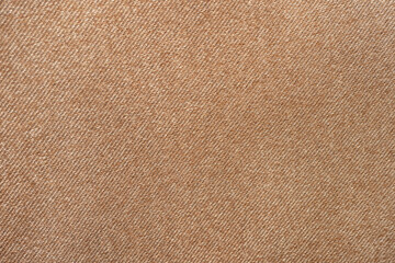 Brown curtain fabric pattern surface texture. Close-up of interior material for design decoration...