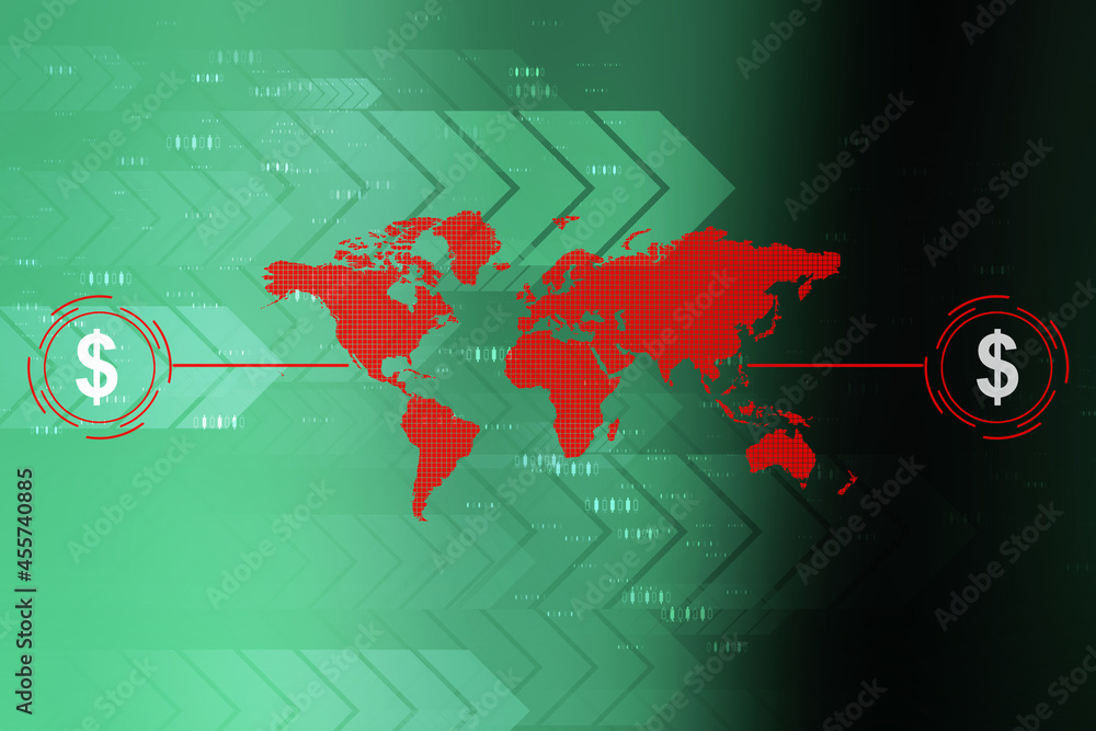 Poster 2d digital abstract business networking background