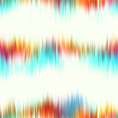 Wavy summer dip dye boho background. Wet ombre color blend for beach swimwear, trendy fashion print. Dripping paint digital fluid watercolor swirl effect. High resolution seamless pattern material.