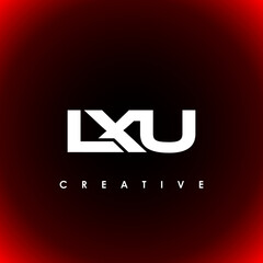 LXU Letter Initial Logo Design Template Vector Illustration