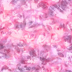 Obraz premium 3D image, rendering Seamless pattern on a Pink background. Pink Heart. Holiday Valentine's Day. Backdrop. Postcard, cover.