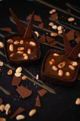 chocolate cake with nuts