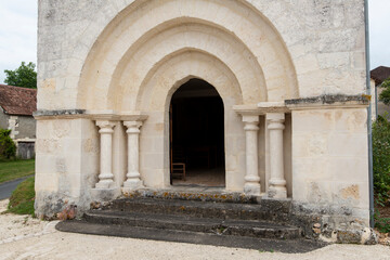 Fototapeta na wymiar Eglise, Saint Jean d'Estissac, 24, Dordogne, Périgord