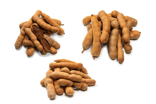 Sweet tamarind isolated on white background.