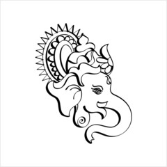 Ganesha Pen Ink Style M_2109008