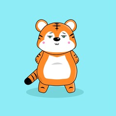 designation of the new 2022 with the image of a small tiger, can be used for printing on t-shirts, banners, invitations