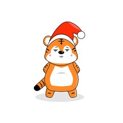 designation of the new 2022 with the image of a small tiger, can be used for printing on t-shirts, banners, invitations