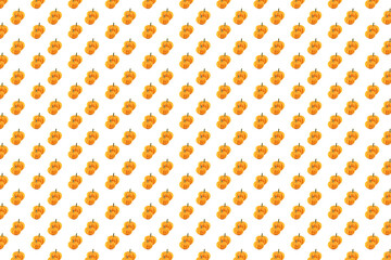 pair of pumpkins orange pattern autumn vegetable halloween symbol on an isolated background
