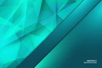 Abstract modern blue low polygon background. Vector.